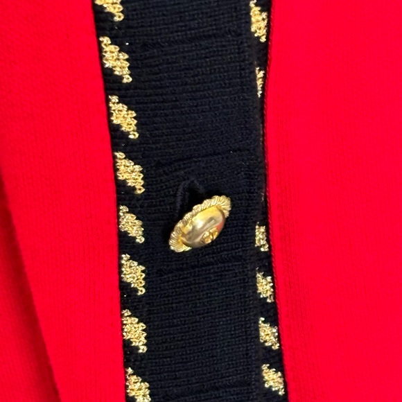 Preowned Cathy Daniels red button down cardigan Medium - Picture 9 of 13
